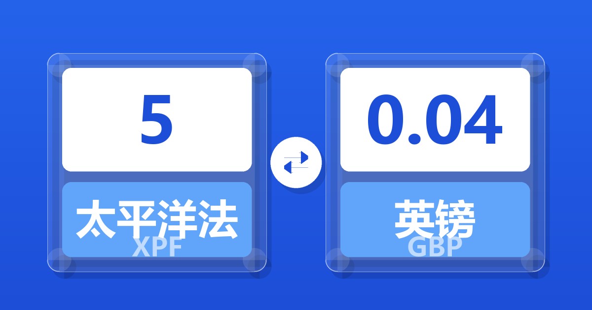 5太平洋法郎兑英镑