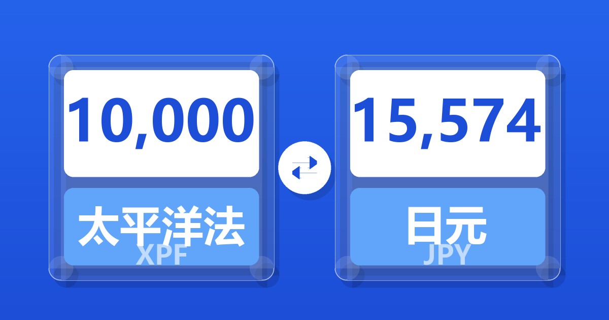 10,000太平洋法郎兑日元