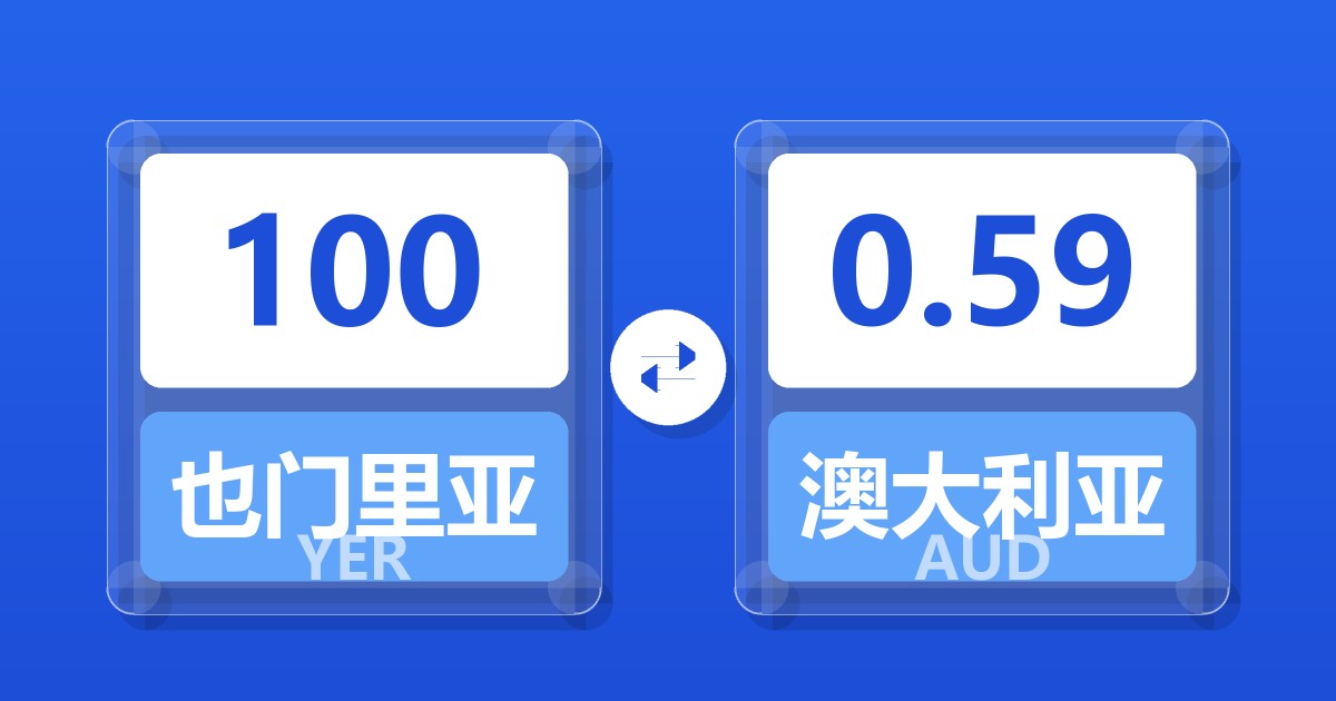 100也门里亚尔兑澳大利亚元