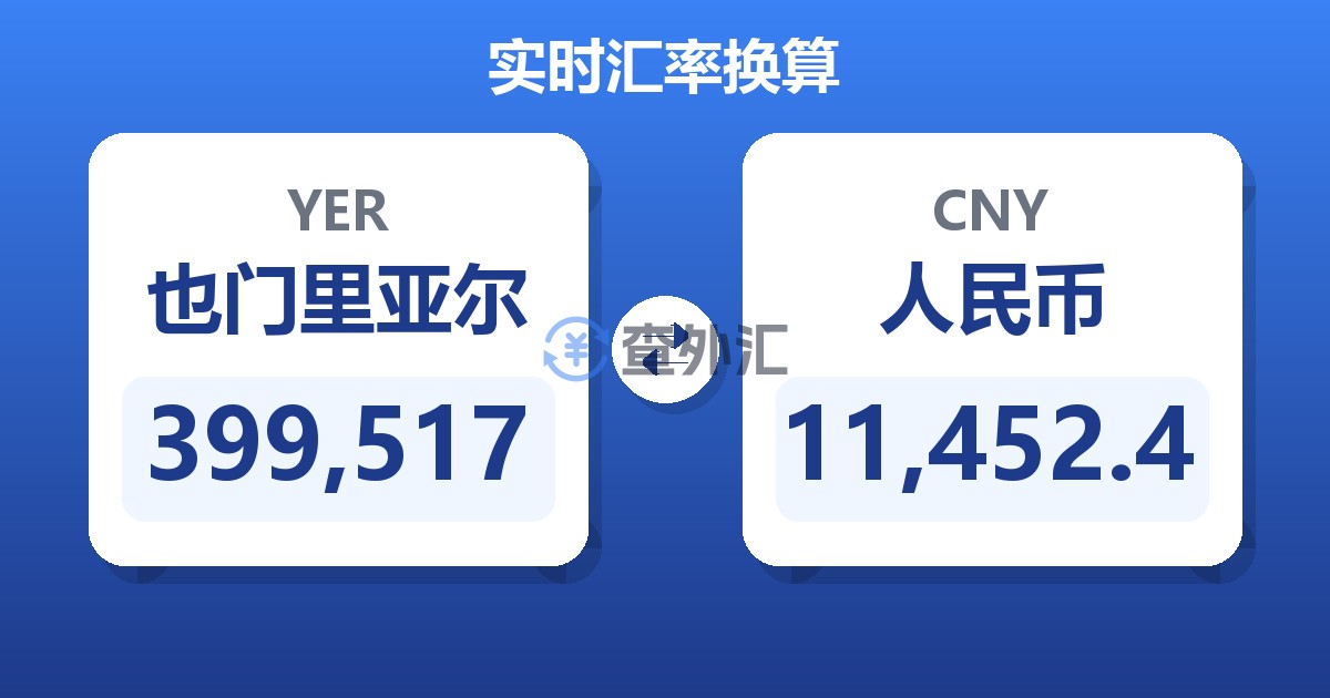 399,517也门里亚尔兑人民币