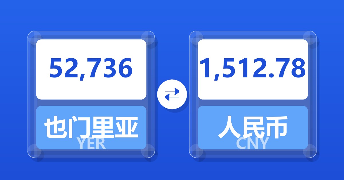 52,736也门里亚尔兑人民币