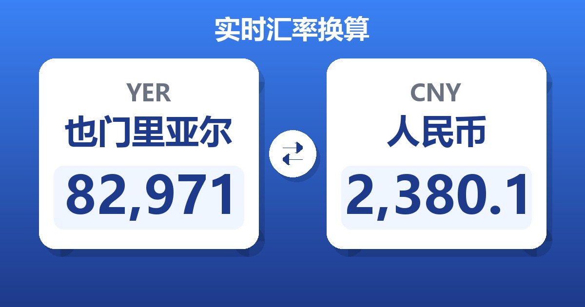 82,971也门里亚尔兑人民币