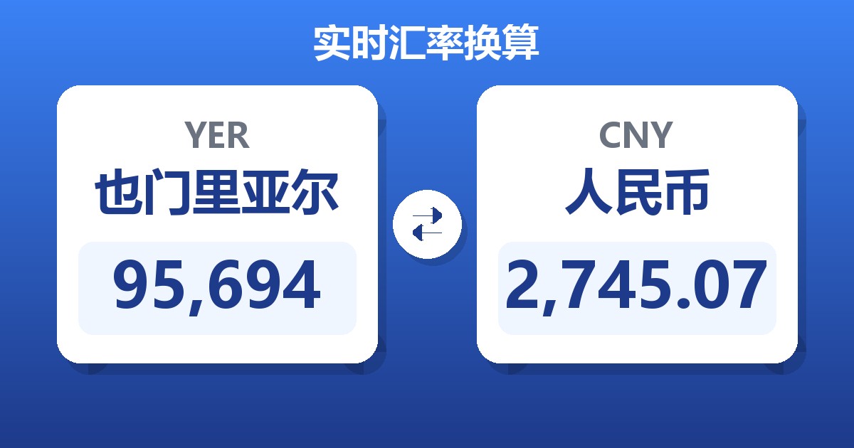 95,694也门里亚尔兑人民币