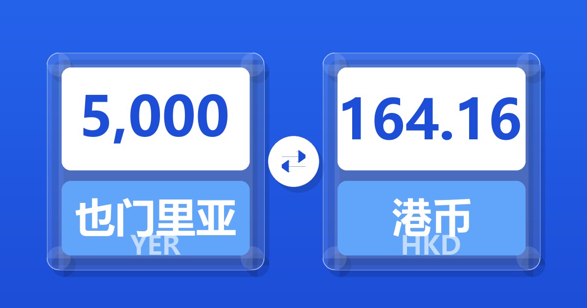 5,000也门里亚尔兑港币