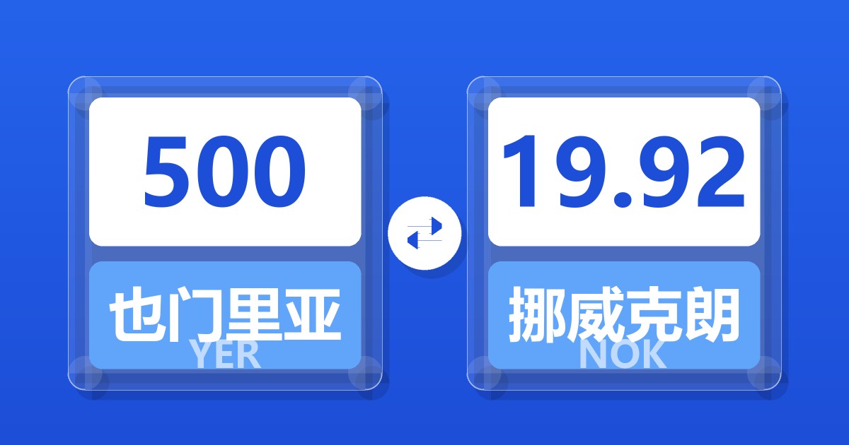 500也门里亚尔兑挪威克朗
