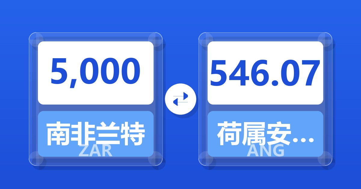 5,000南非兰特兑荷属安的列斯盾