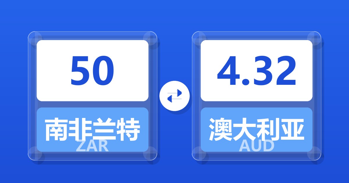 50南非兰特兑澳大利亚元