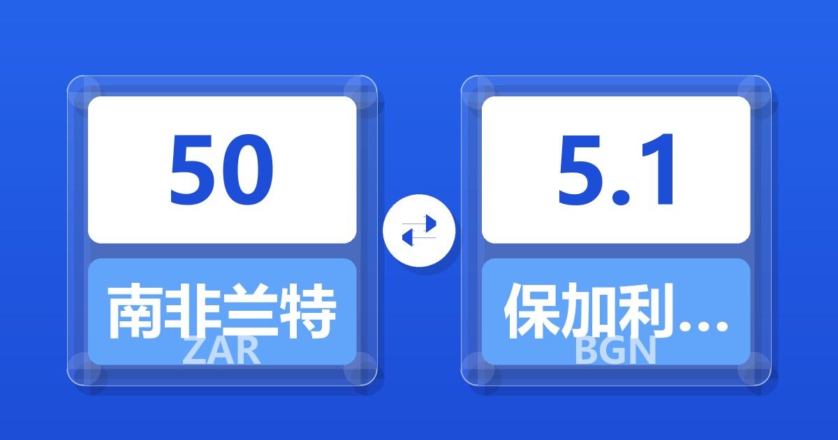 50南非兰特兑保加利亚列弗