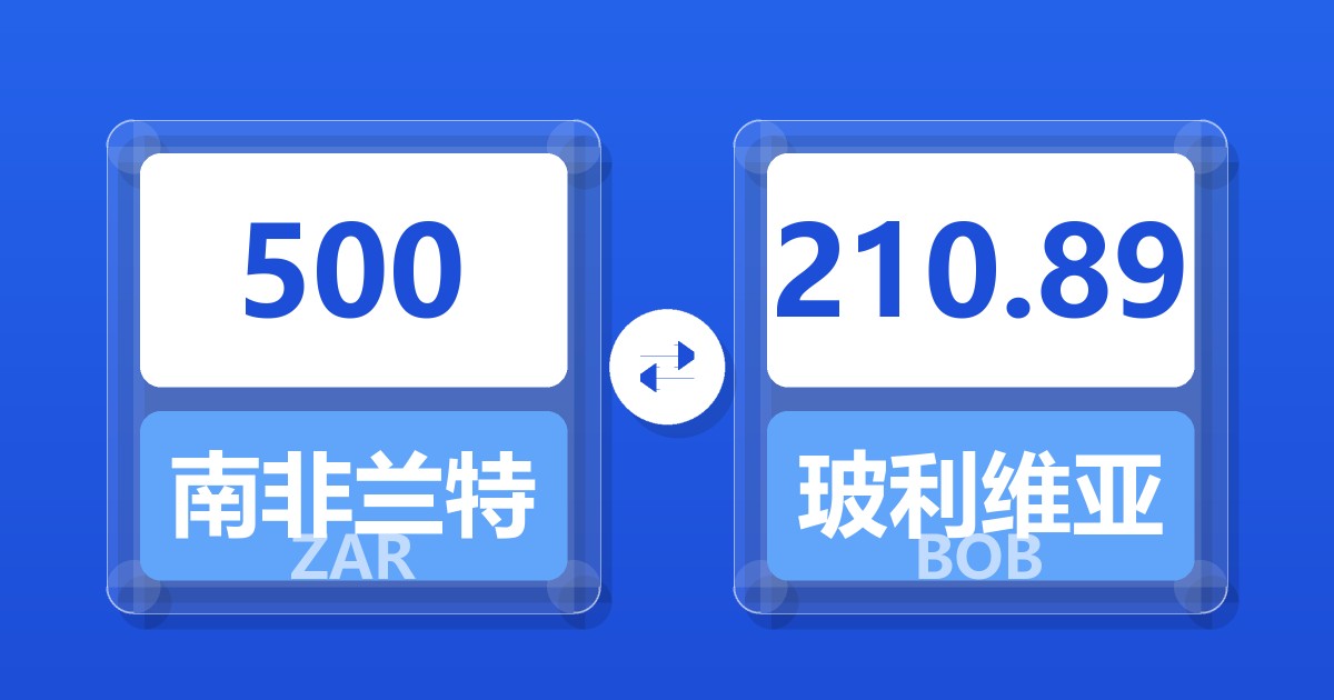 500南非兰特兑玻利维亚诺