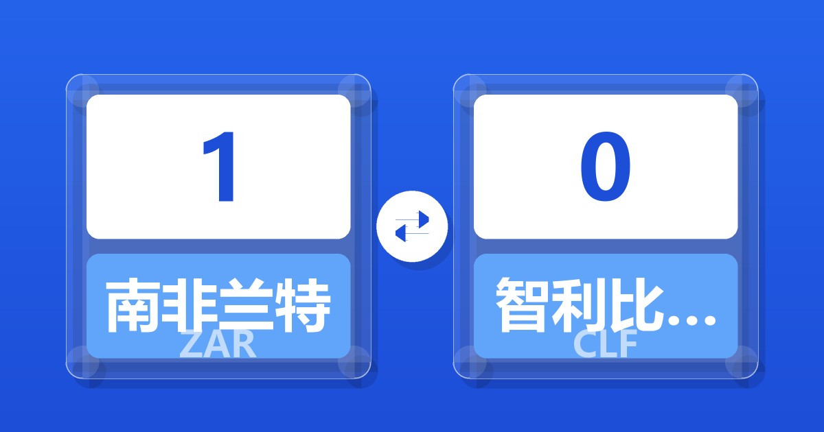 1南非兰特兑智利比索（UF）