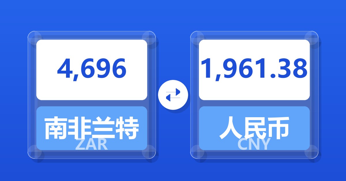 4,696南非兰特兑人民币