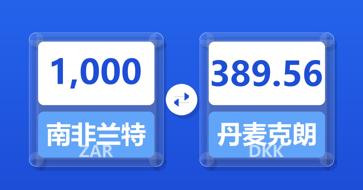 1,000南非兰特兑丹麦克朗