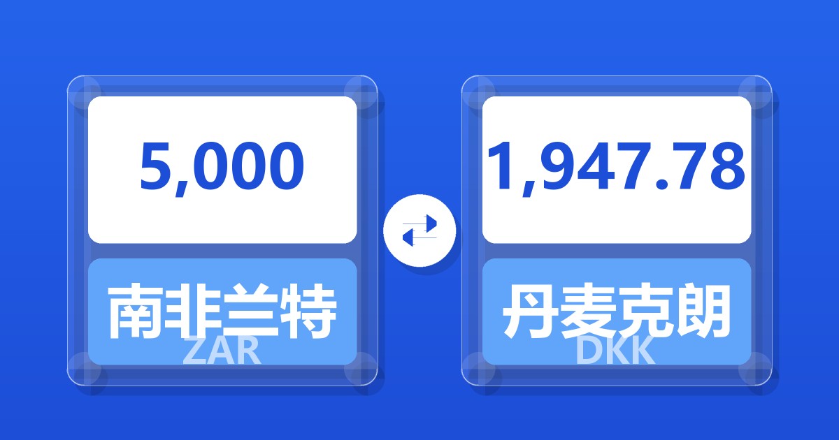 5,000南非兰特兑丹麦克朗