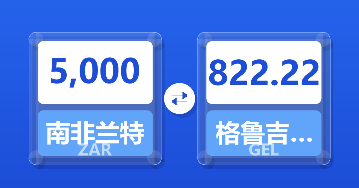 5,000南非兰特兑格鲁吉亚拉里