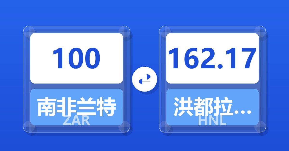 100南非兰特兑洪都拉斯伦皮拉
