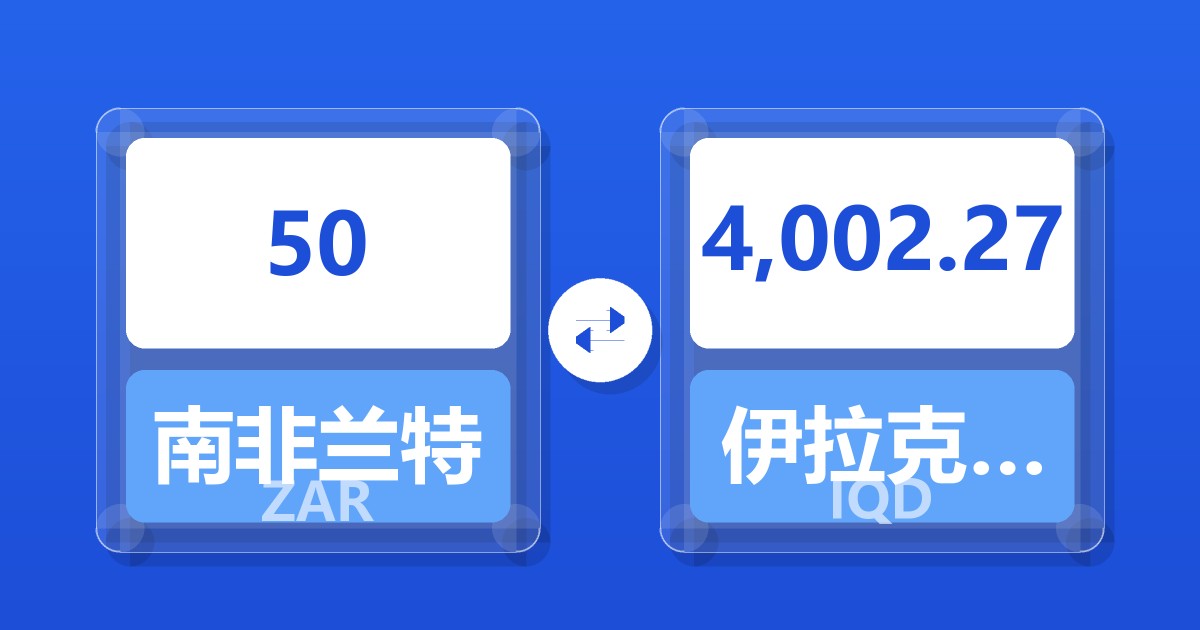 50南非兰特兑伊拉克第纳尔