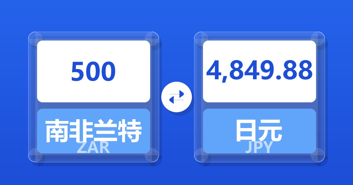 500南非兰特兑日元