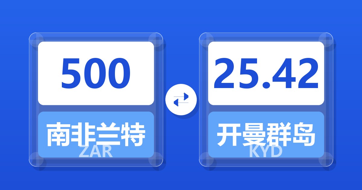 500南非兰特兑开曼群岛元