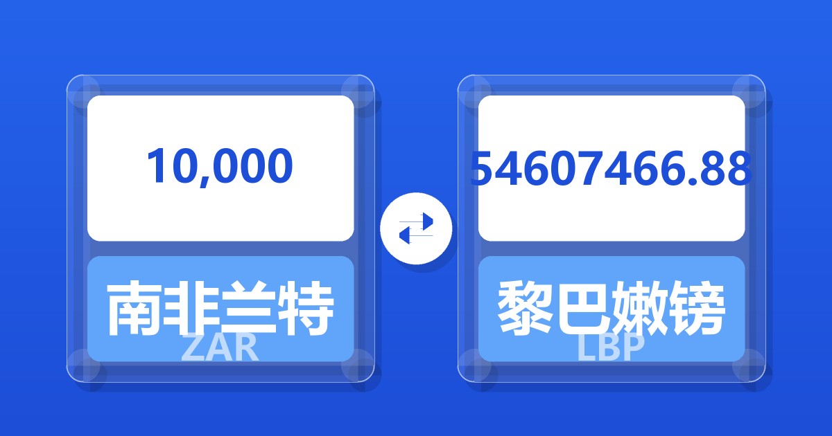 10,000南非兰特兑黎巴嫩镑