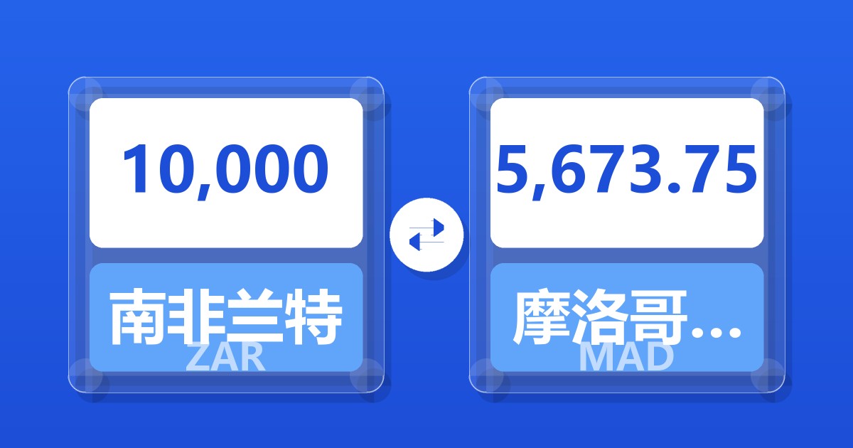 10,000南非兰特兑摩洛哥迪拉姆