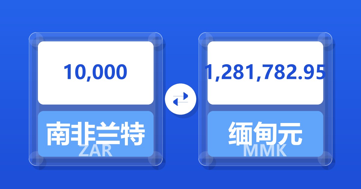 10,000南非兰特兑缅甸元