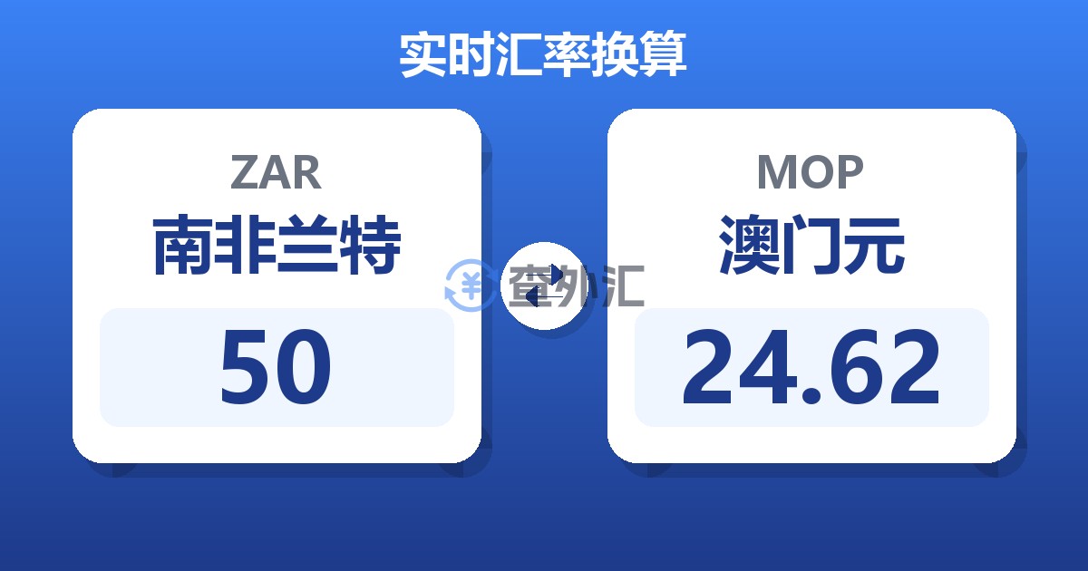 50南非兰特兑澳门元