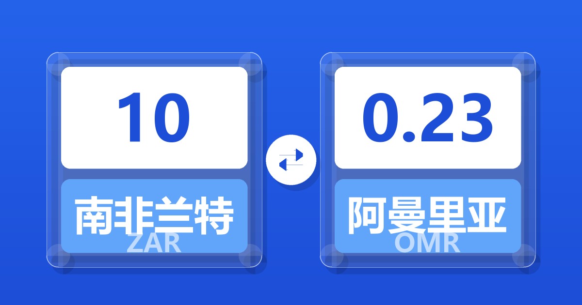 10南非兰特兑阿曼里亚尔