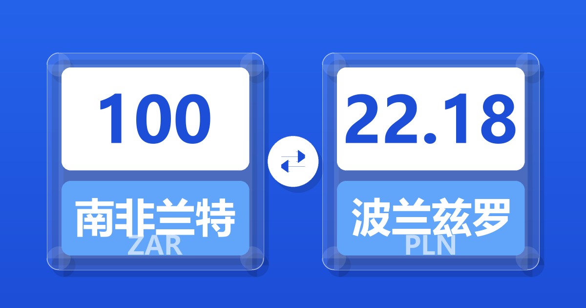 100南非兰特兑波兰兹罗提