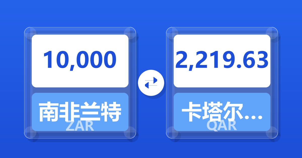 10,000南非兰特兑卡塔尔里亚尔