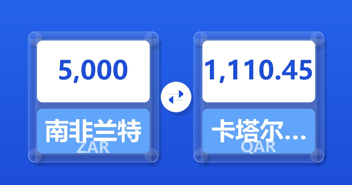 5,000南非兰特兑卡塔尔里亚尔