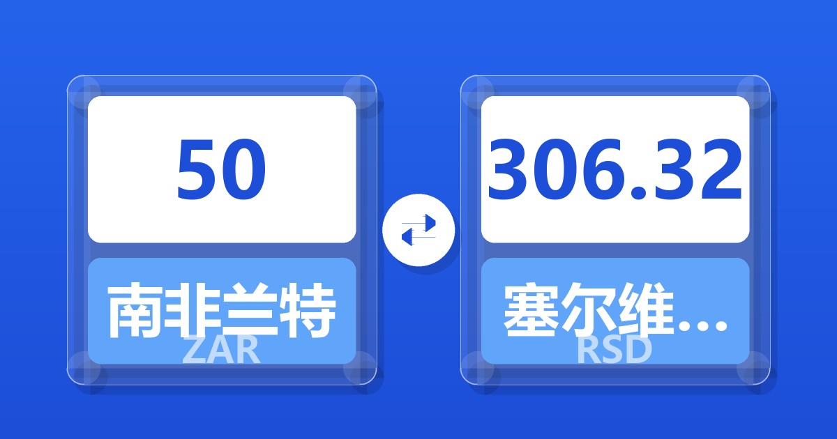 50南非兰特兑塞尔维亚第纳尔