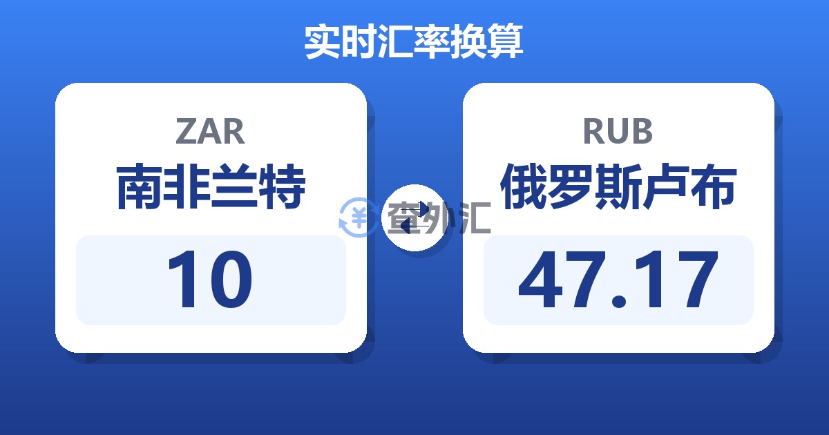 10南非兰特兑俄罗斯卢布