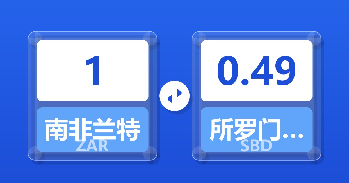 1南非兰特兑所罗门群岛元