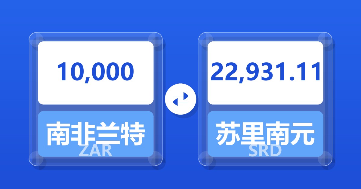 10,000南非兰特兑苏里南元