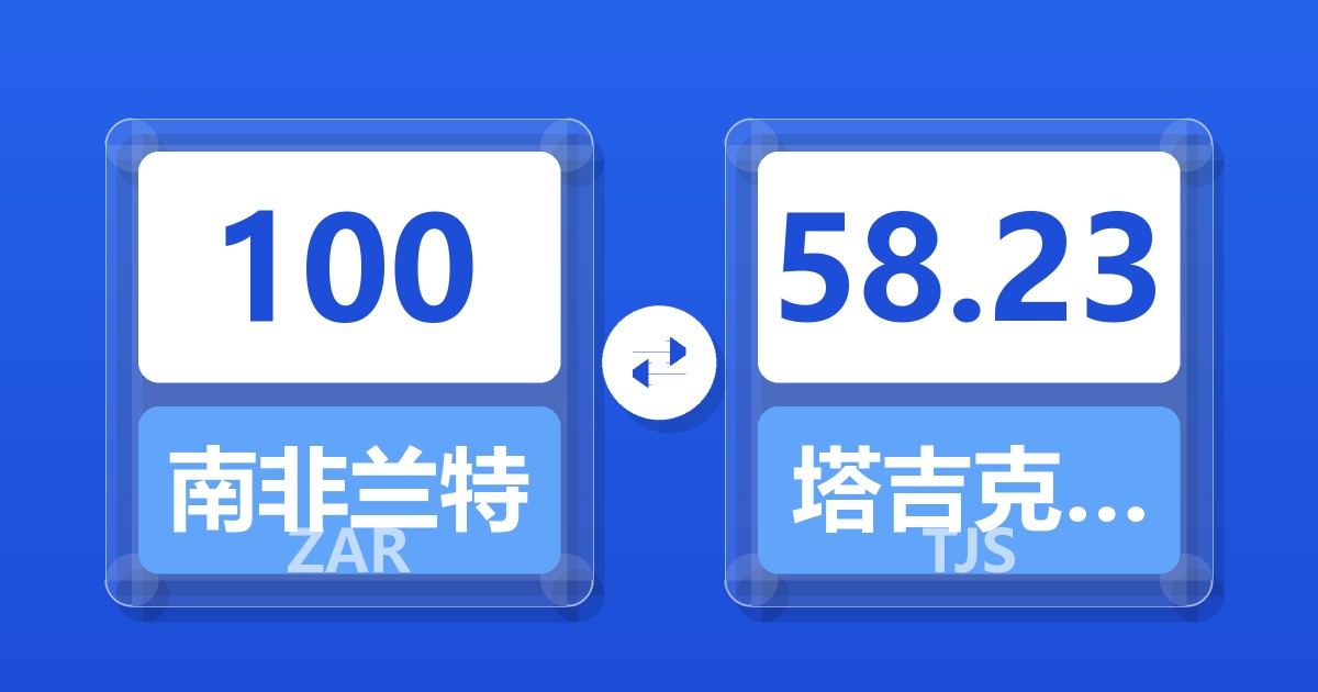 100南非兰特兑塔吉克斯坦索莫尼