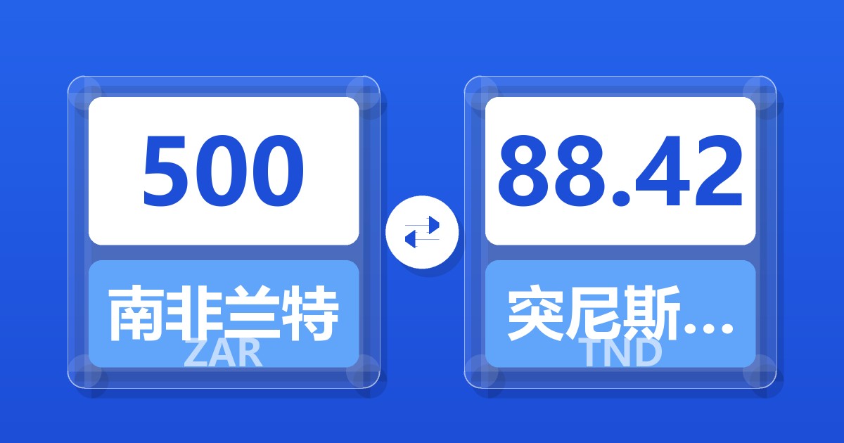 500南非兰特兑突尼斯第纳尔