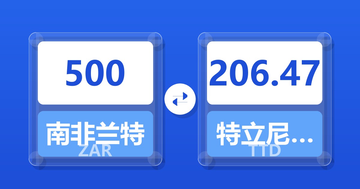 500南非兰特兑特立尼达和多巴哥元
