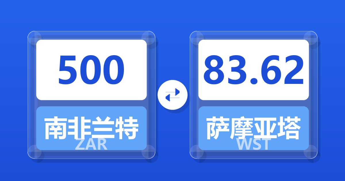 500南非兰特兑萨摩亚塔拉