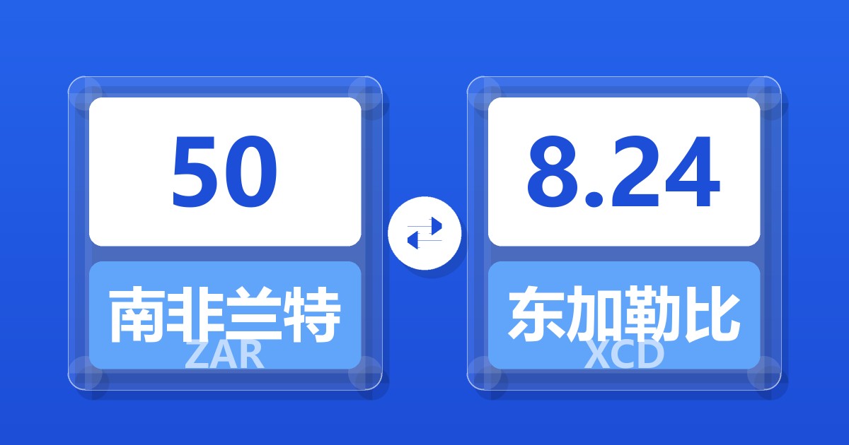 50南非兰特兑东加勒比元