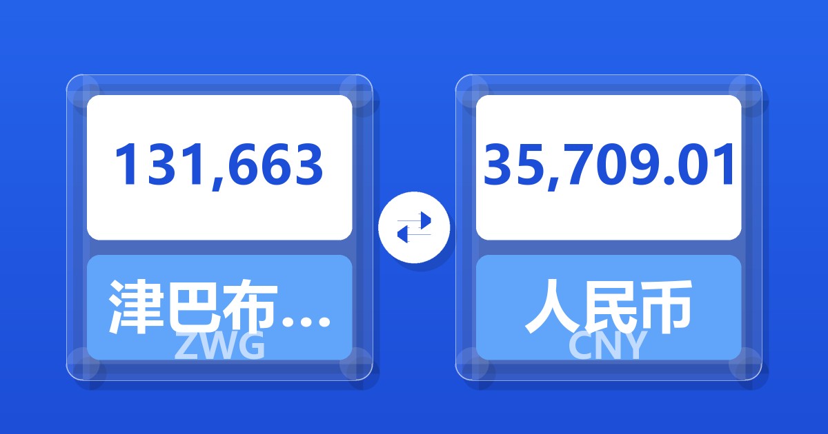 131,663津巴布韦元（新）兑人民币