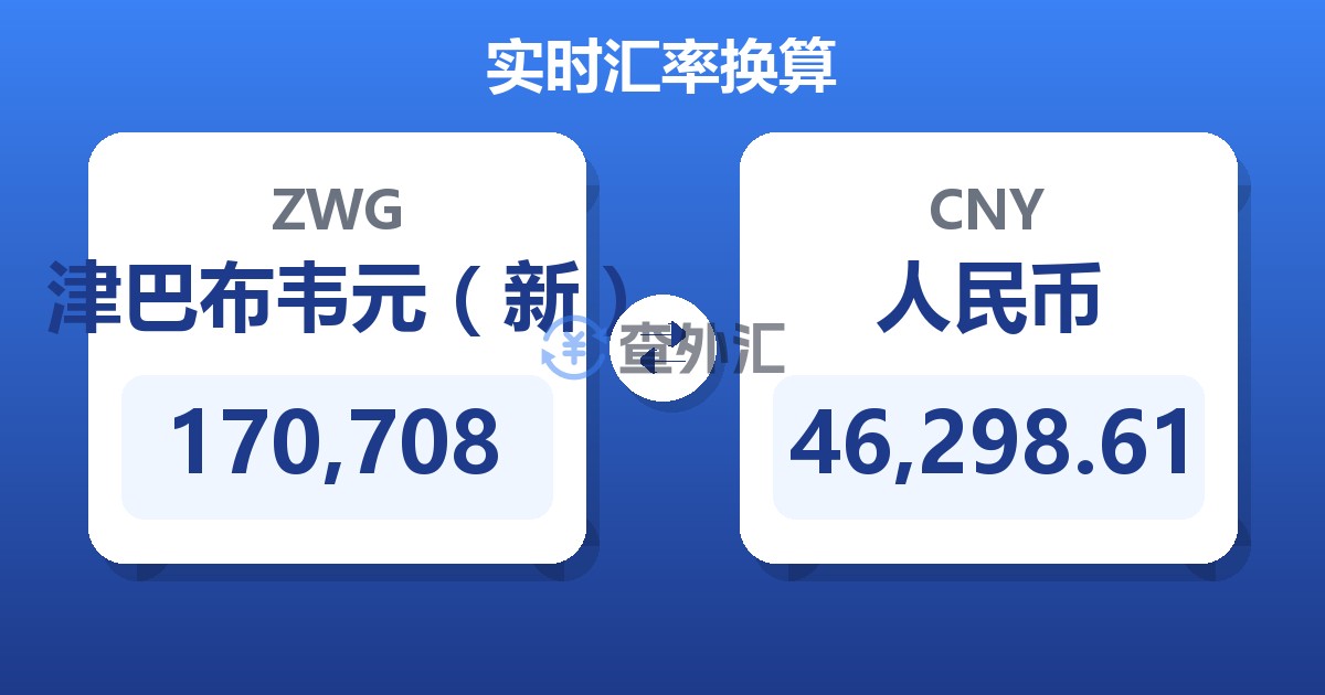 170,708津巴布韦元（新）兑人民币