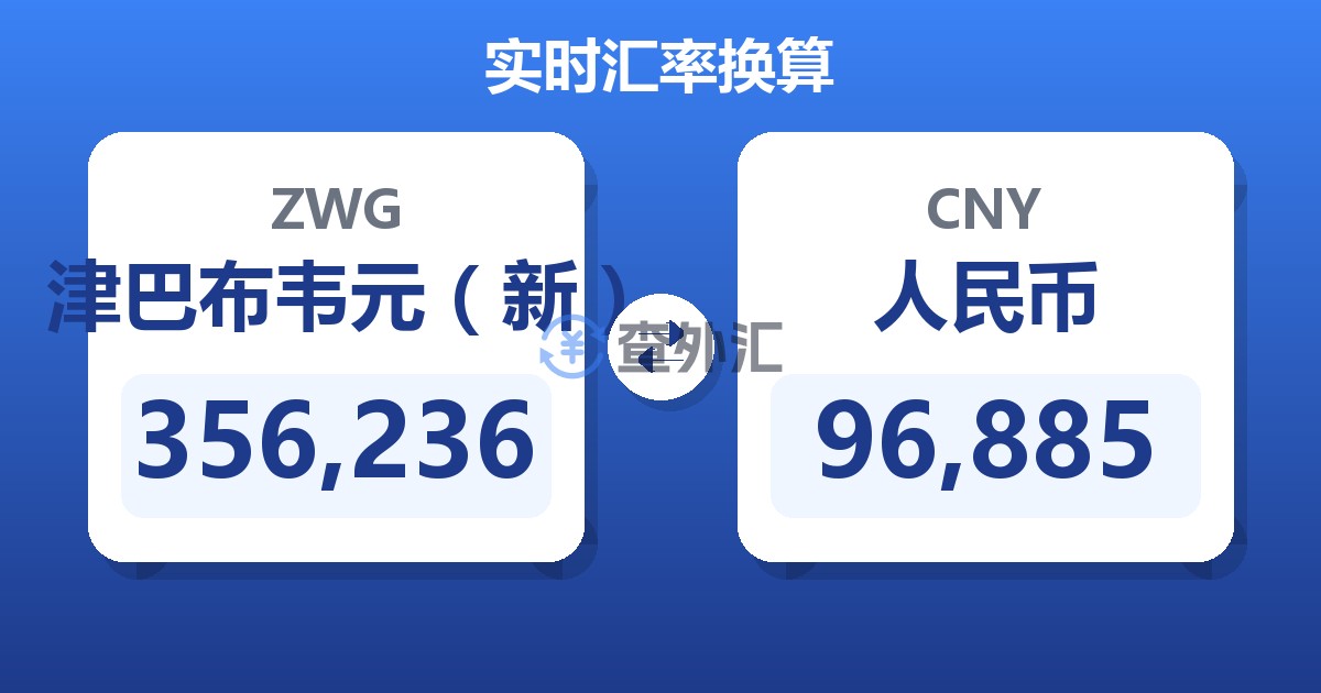 356,236津巴布韦元（新）兑人民币