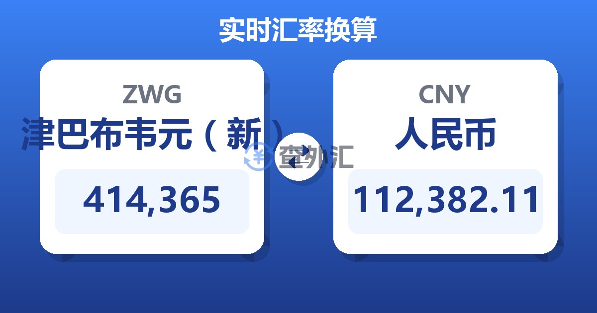 414,365津巴布韦元（新）兑人民币