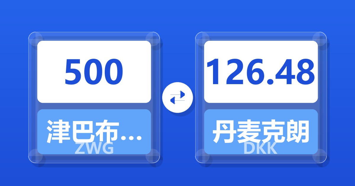 500津巴布韦元（新）兑丹麦克朗