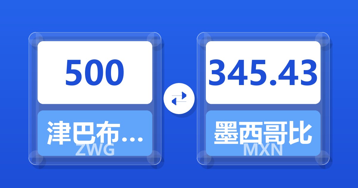 500津巴布韦元（新）兑墨西哥比索