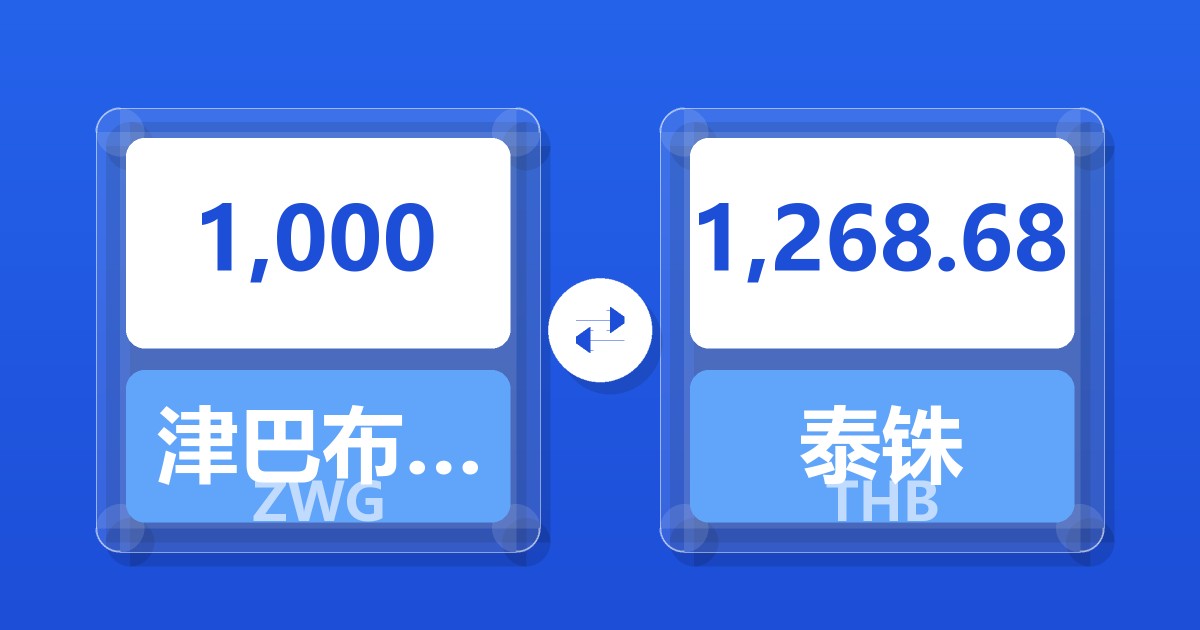 1,000津巴布韦元（新）兑泰铢