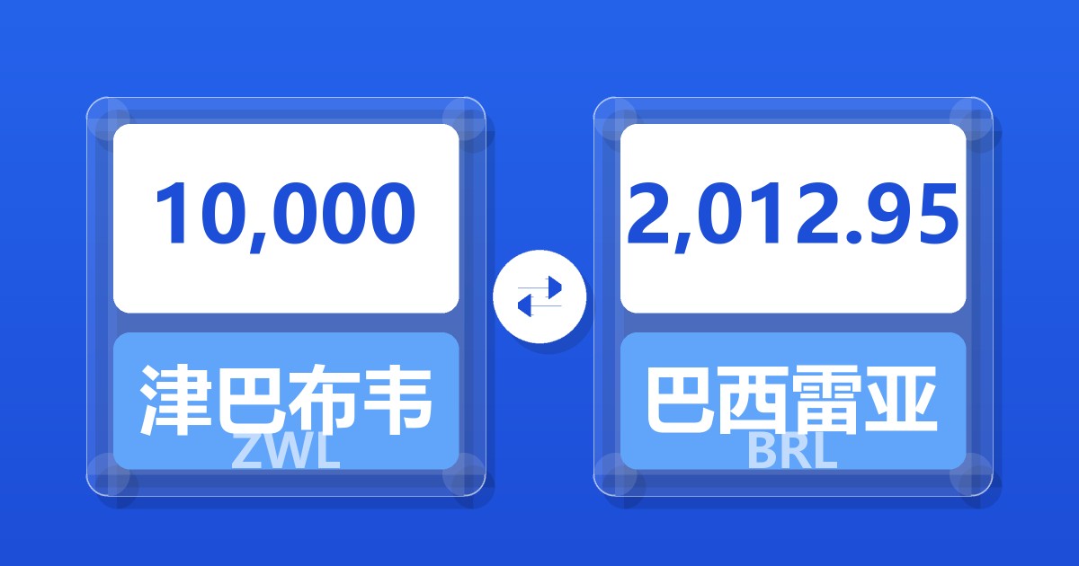10,000津巴布韦元兑巴西雷亚尔