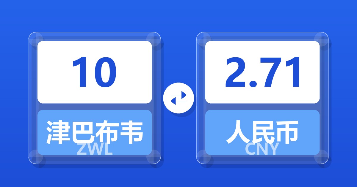10津巴布韦元兑人民币