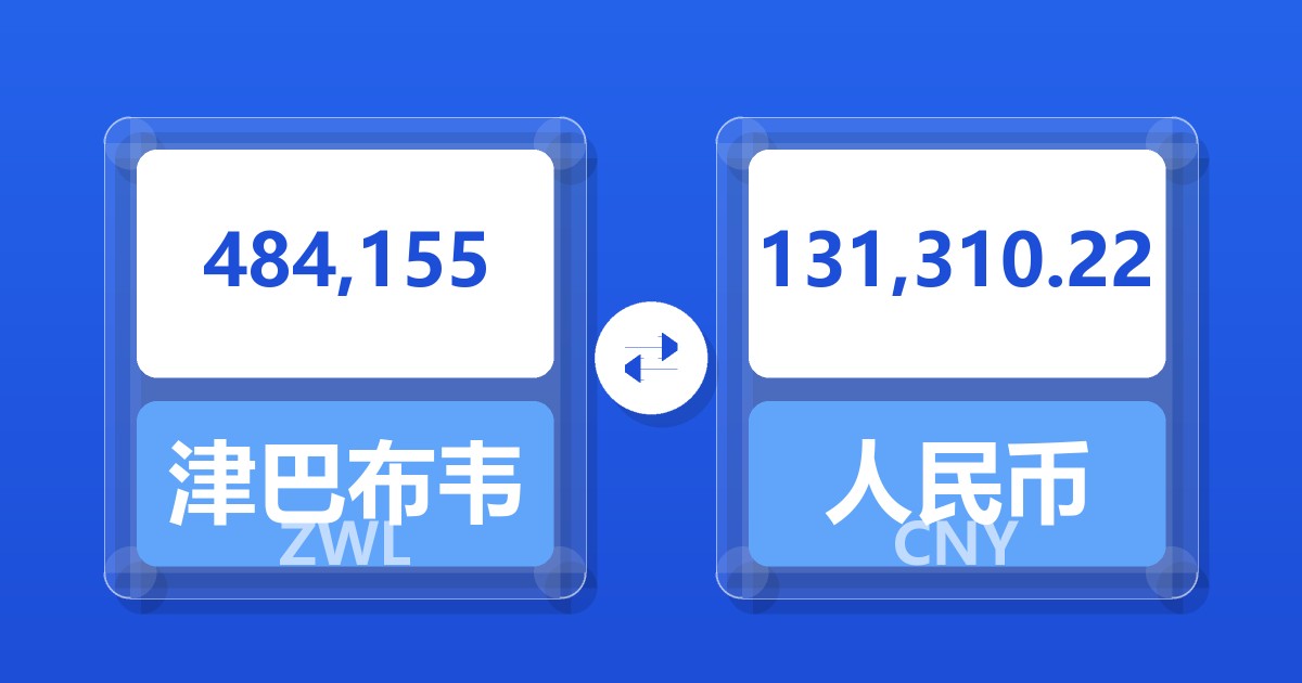 484,155津巴布韦元兑人民币