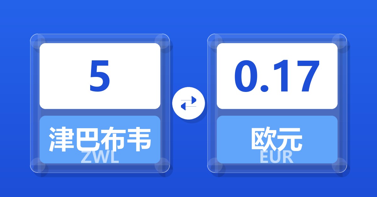 5津巴布韦元兑欧元